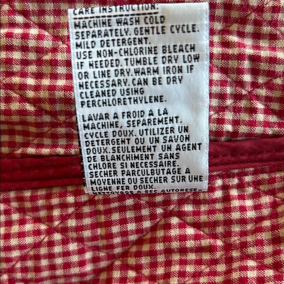 Talbots vintage lightweight button snap, quilted red jacket, barn style size XL - Picture 8 of 10